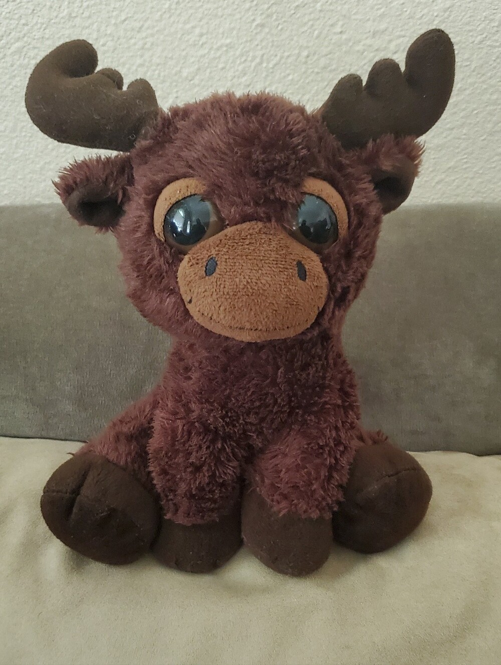 Aurora World Plush Dreamy Big Brown Eyes Plush Moose Soft Kids Toy